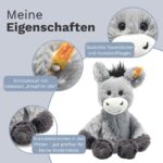 Steiff Kuscheltier Dinkie Esel, Stofftier mit Kunststoffaugen, Kinder, Jungen & Mädchen, Friends, Plüschtier 20 cm – Bild 4