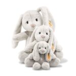 Steiff Hoppie Hase 18 cm hellgrau, Hase mit Schlappohren, Soft Cuddly Friends, flauschiges Stofftier zum Kuscheln – Bild 5